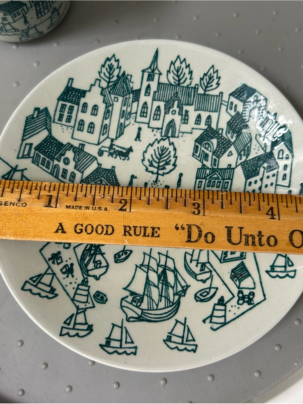 MCM Denmark Demitasse Cup Harbor Coastal Scene Ceramic Espresso Saucer Coffee - Picture 5 of 12